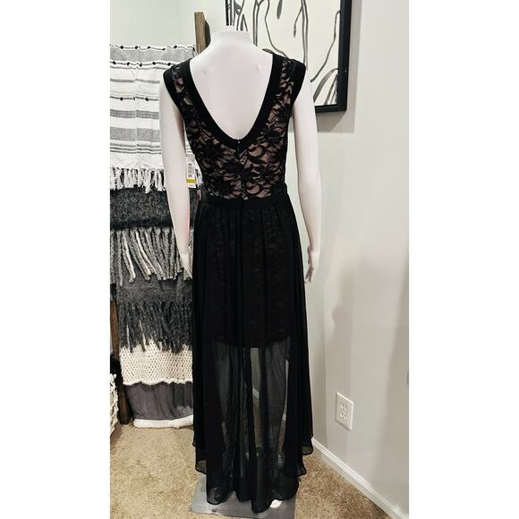 Nightway NEW Sparkle Lace Chiffon Women’s 14 Formal Party Event Stellar - Picture 5 of 14